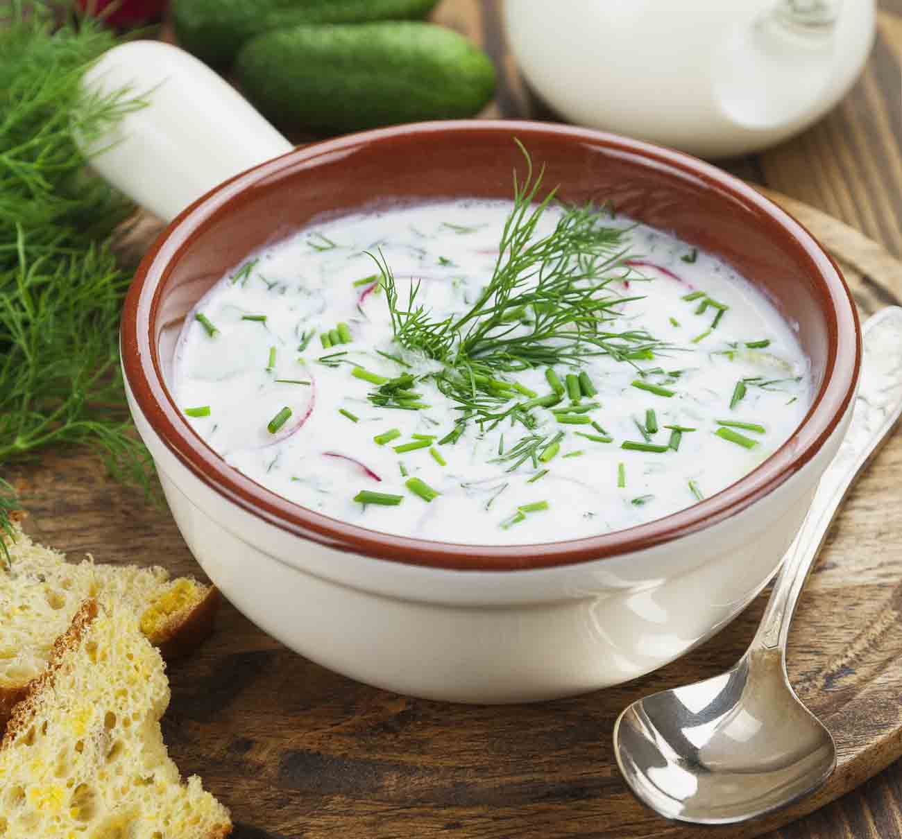 Soup, raita & salad